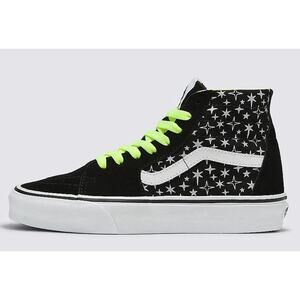 Vans SK8-HI Black Star Shoes / Men’s Size 8 / Womens 9.5 / Neon Laces / Sneakers